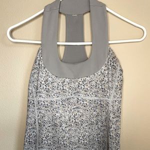 Lululemon Racerback Tank Gray Built-in Bra